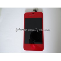 Bloc complet vitre tactile + ecran lcd rétina iphone 4 rouge