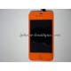Bloc complet vitre tactile + ecran lcd rétina iphone 4 orange citrouille
