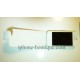 Etui coque rabattable style cuir blanc pour iPhone 4/4s