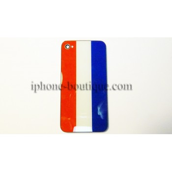 Vitre arrière drapeau français iphone 4﻿