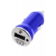Chargeur USB allume cigare bleu iPhone