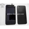 ★ iPhone 4 ★ Kit complet (Avant-Arrière) NOIR CARBONE