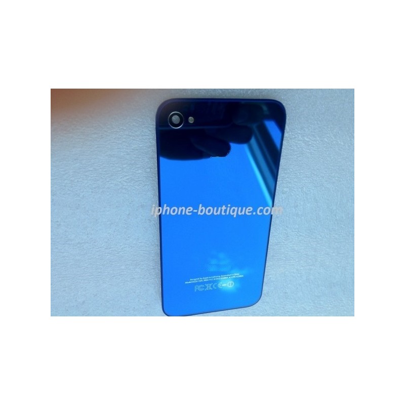Vitre arrière bleu miroir iphone 4﻿s