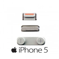 3 boutons gris ,blanc volume,power et mute pour iPhone 5
