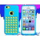 Coque Perforée en silicone Bleue - iPhone 5C