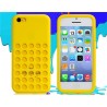 Coque Perforée en silicone Jaune - iPhone 5C