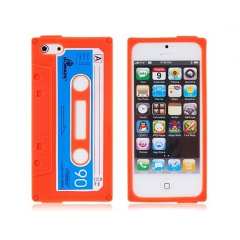 Coque Casette en silicone Orange - iPhone 5C/5S