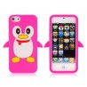Coque Pingouin Rose en silicone - iPhone 5 / 5S