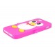 Coque Pingouin Rose en silicone - iPhone 5 / 5S