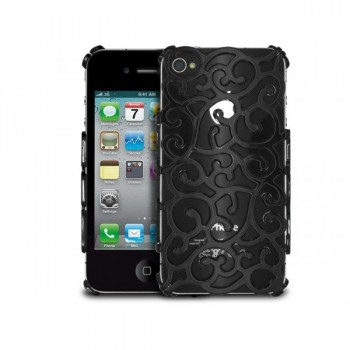 Coque en plastique rigide style Baroque couleur Noire - iPhone 5 / 5S
