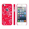 Coque en plastique rigide style Rosier couleur Rose fushia - iPhone 5 / 5S