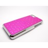 Coque Fuchsia Matelassé avec Strass en plastique rigide - iPhone 5 / 5S