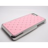 Coque Rose Matelassé avec Strass en plastique rigide - iPhone 5 / 5S