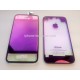 kit complet de transformation vitre iphone 4 violet transparent miroir